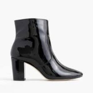 Brand New Black Patent Leather J.Crew Booties